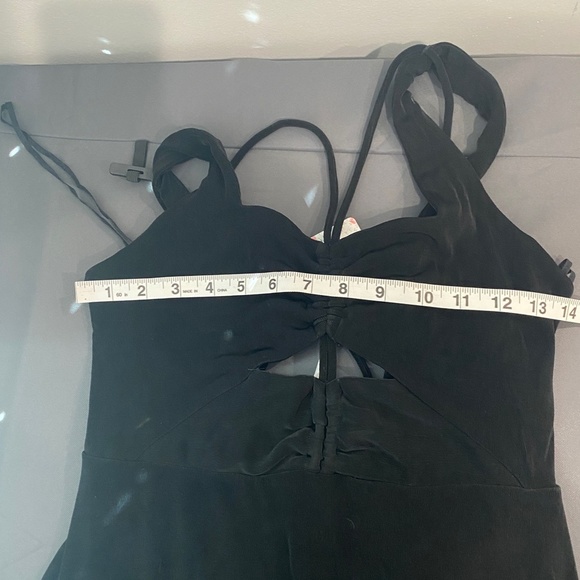 Free People Hypnotized Knit Maxi Dress Strappy Cutout NWT in Black size S - Picture 9 of 12